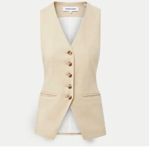 NWT Veronica Beard Liff Linen Vest